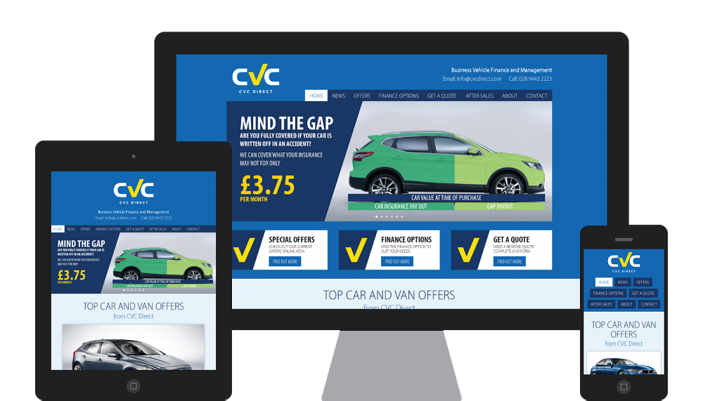 Design and development of a responsive website for CVC Direct