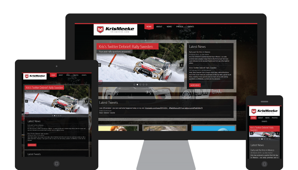Design and development of a responsive website for WRC driver Kris Meeke